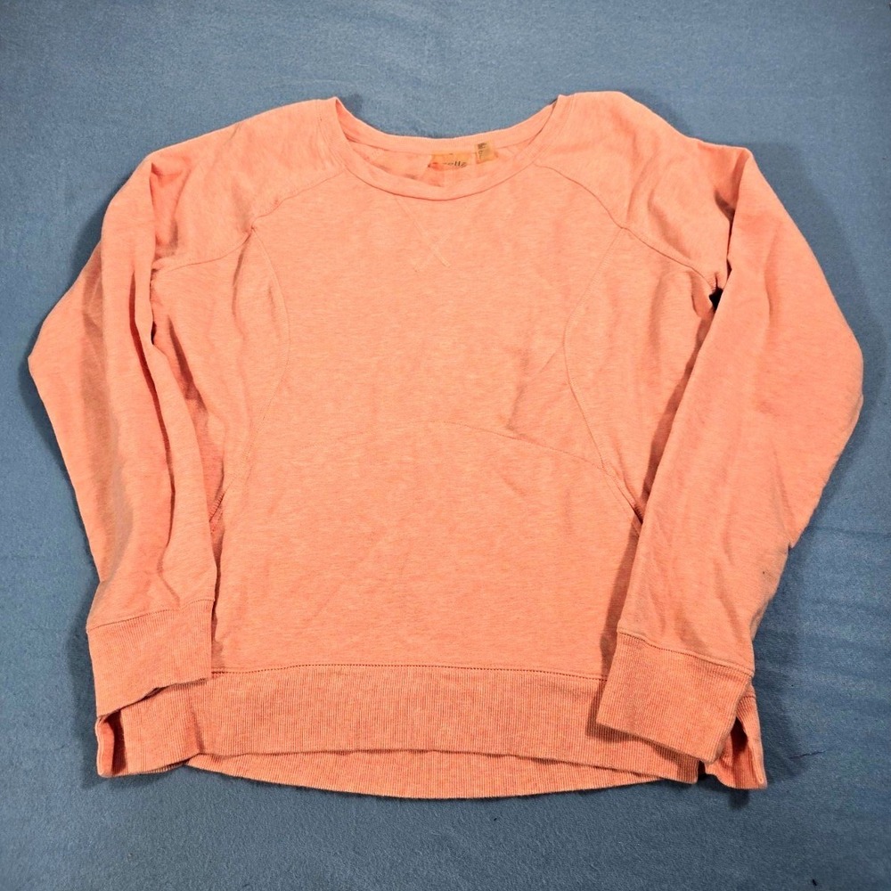 Zella Women's Pink Crew Neck Raglan Sleeve sz L Pullover Sweatshirt Size L